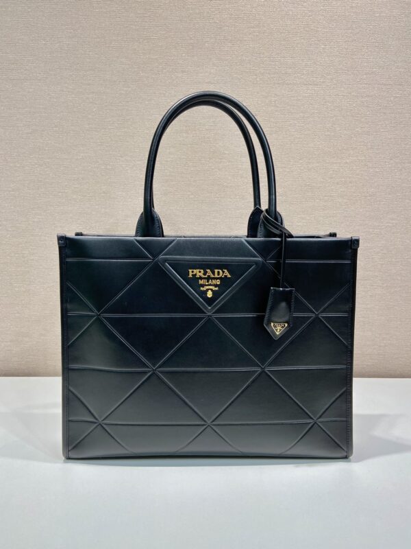 Prada Large leather Prada Symbole bag with topstitching