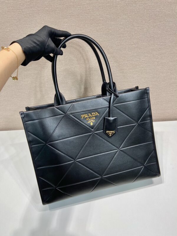 Prada Large leather Prada Symbole bag with topstitching