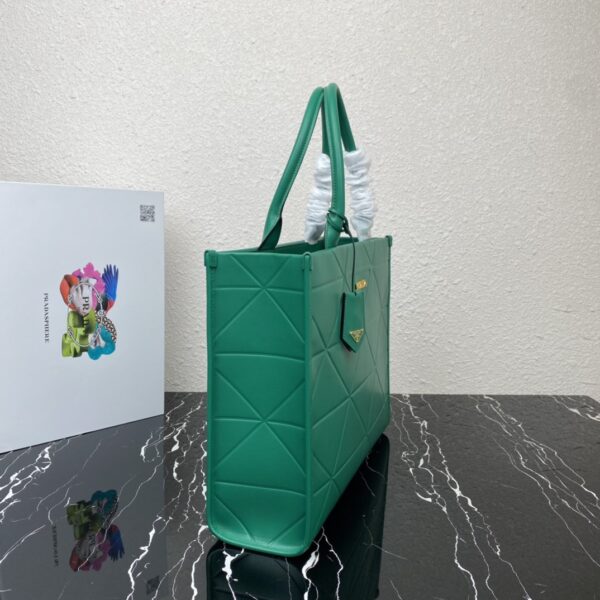 Prada Large leather Prada Symbole bag with topstitching