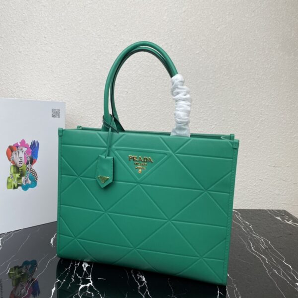 Prada Large leather Prada Symbole bag with topstitching