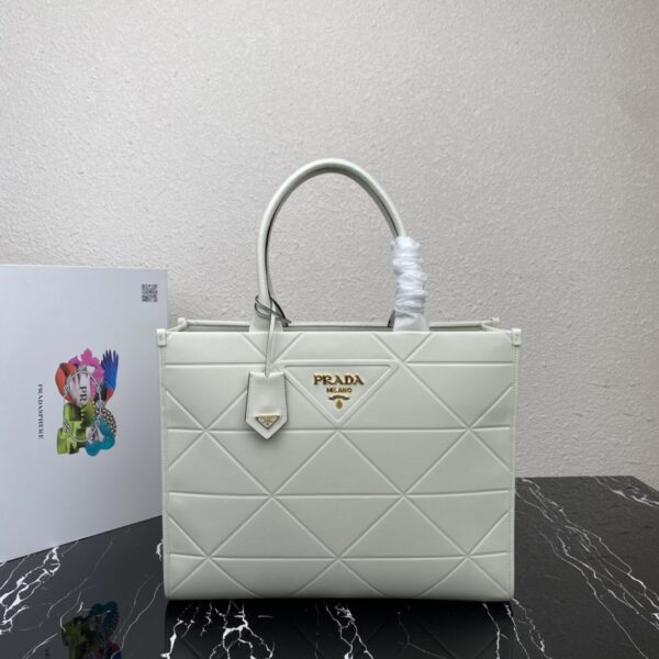 Prada Large leather Prada Symbole bag with topstitching