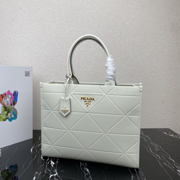 Prada Large leather Prada Symbole bag with topstitching