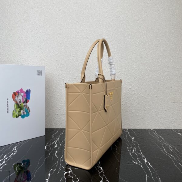 Prada Large leather Prada Symbole bag with topstitching