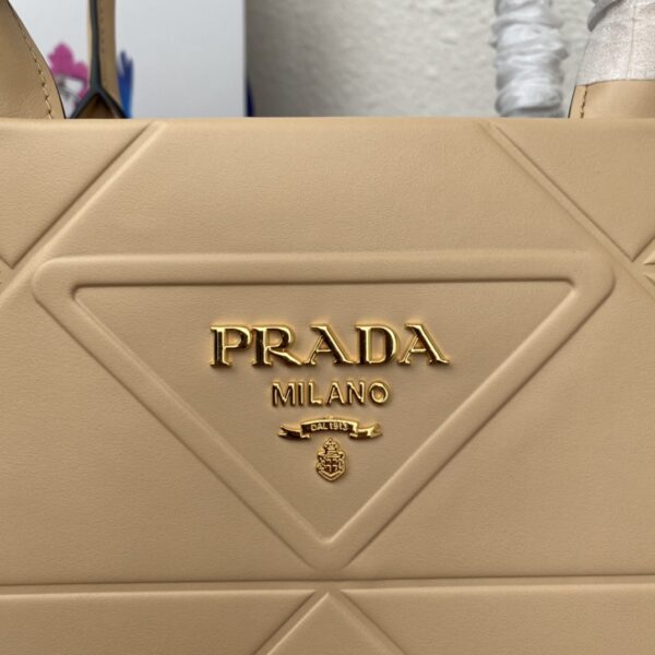 Prada Large leather Prada Symbole bag with topstitching