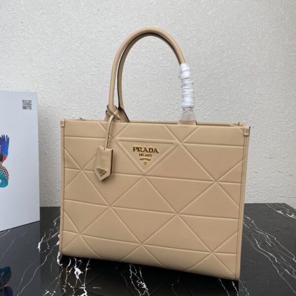 Prada Large leather Prada Symbole bag with topstitching