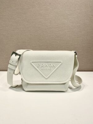 Leather bag with shoulder strap