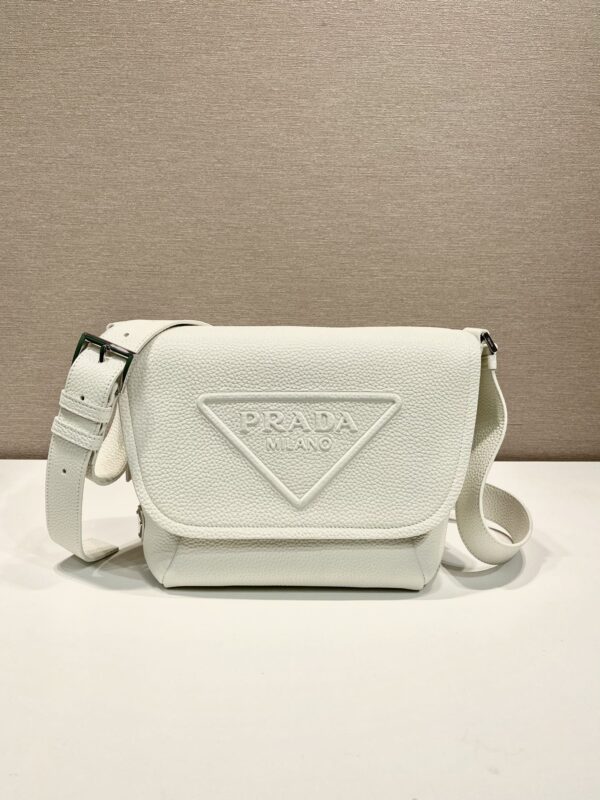 Leather bag with shoulder strap