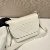 Leather bag with shoulder strap