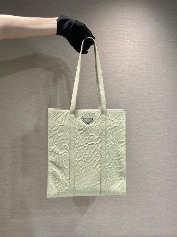 Prada Small antique nappa leather tote