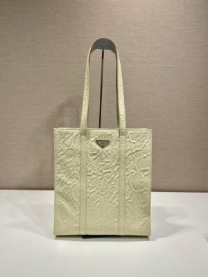 Prada Small antique nappa leather tote