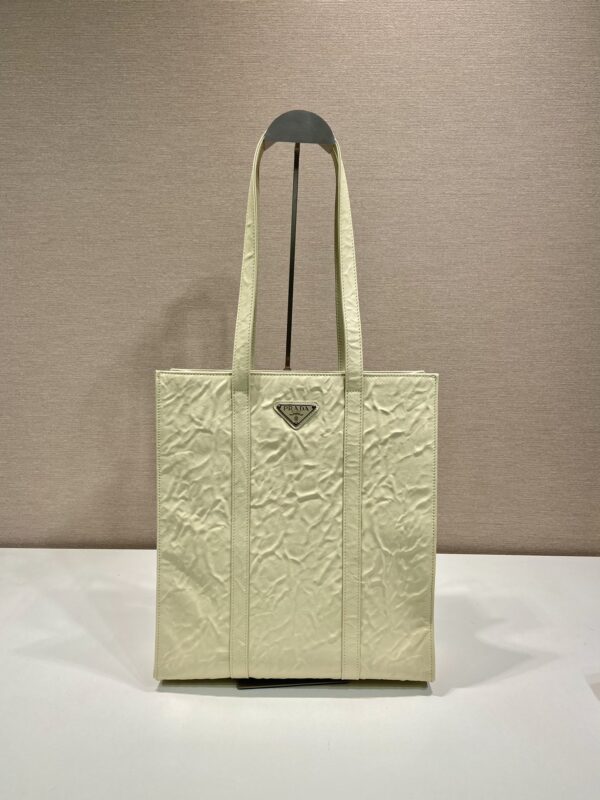 Prada Small antique nappa leather tote