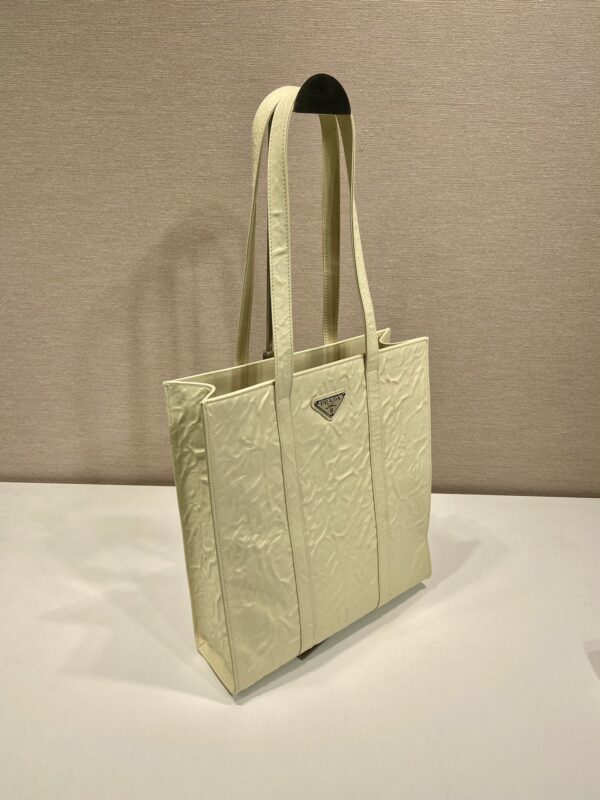 Prada Small antique nappa leather tote