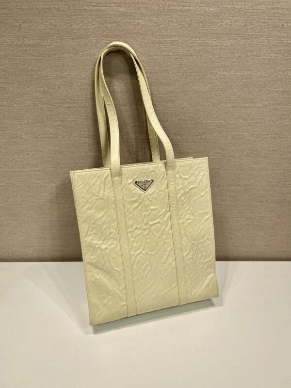 Prada Small antique nappa leather tote