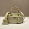 Prada Antique nappa leather multi-pocket top-handle bag