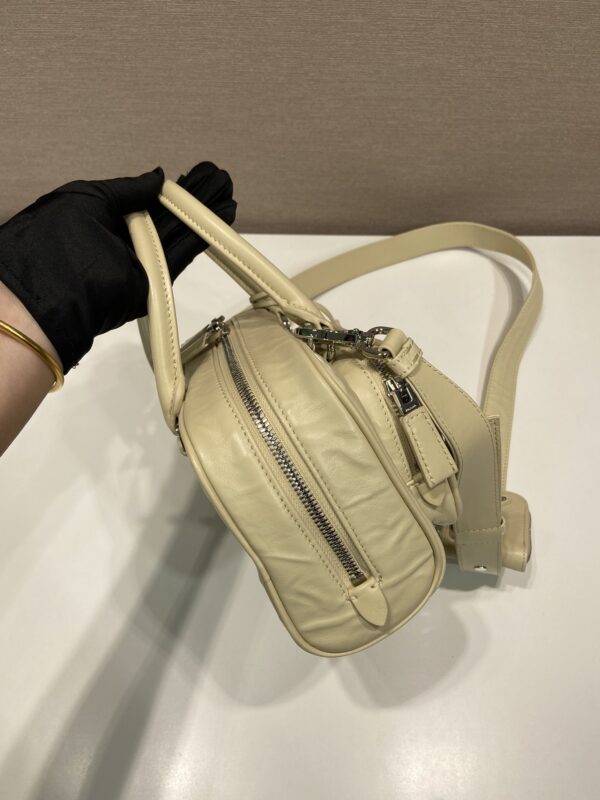 Prada Antique nappa leather multi-pocket top-handle bag