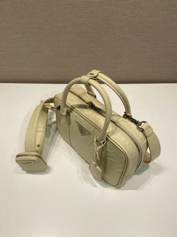 Prada antique nappa leather top handle bag