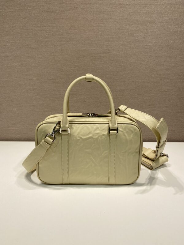 Prada antique nappa leather top handle bag