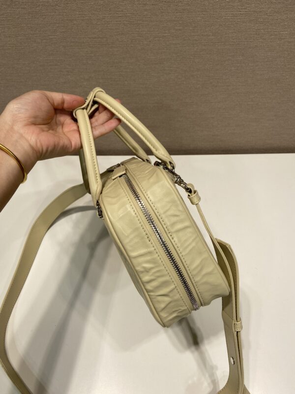 Prada antique nappa leather top handle bag