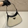 Prada Fabric and leather shoulder bag