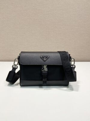 Prada Re-Nylon and leather shoulder bag