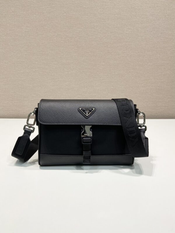 Prada Re-Nylon and leather shoulder bag