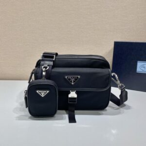 Prada Re-Nylon and Saffiano leather shoulder bag