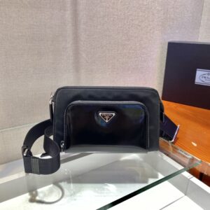 Prada Re-Nylon and leather shoulder bag