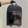 Prada Black Re-nylon And Leather Backpack