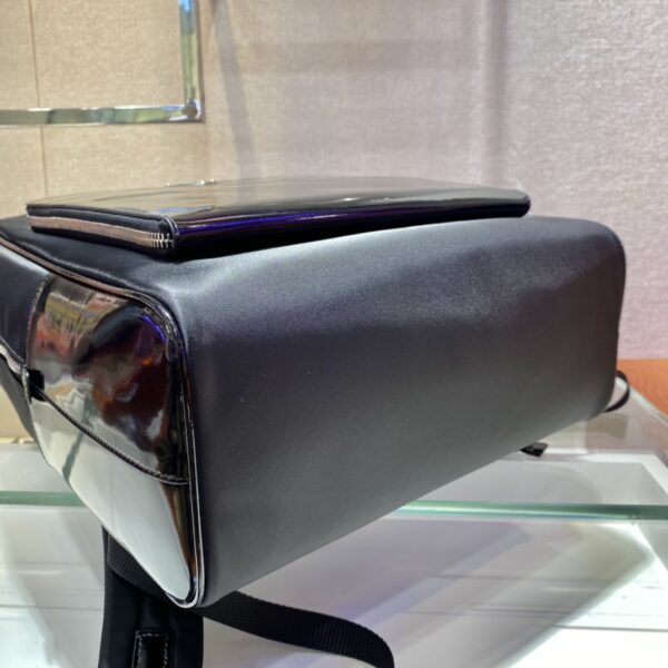Prada Black Re-nylon And Leather Backpack