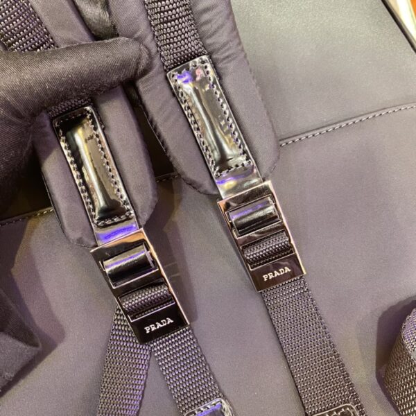 Prada Black Re-nylon And Leather Backpack
