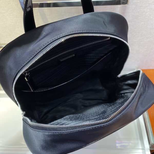 Prada Black Re-nylon And Leather Backpack