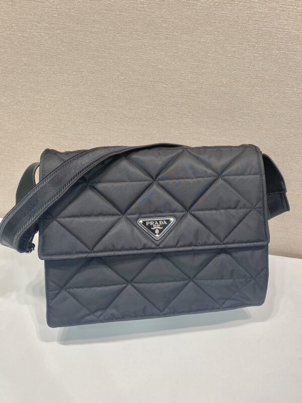 Prada Black Re-nylon Large Padded Shoulder Bag