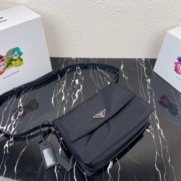 Prada  Black Medium Padded Re-nylon Shoulder Bag