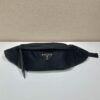 Prada Black Re-nylon And Saffiano Leather Belt Bag