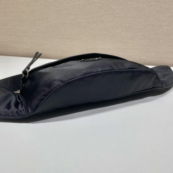 Prada Black Re-nylon And Saffiano Leather Belt Bag