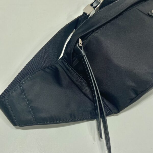 Prada Black Re-nylon And Saffiano Leather Belt Bag