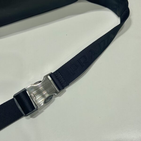 Prada Black Re-nylon And Saffiano Leather Belt Bag