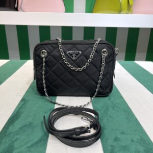 Prada Re-Edtion Nylon Quilted Black Triangle Logo