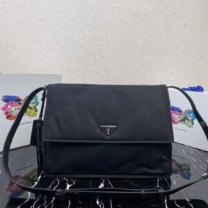 Prada Black Re-nylon Large Padded Shoulder Bag