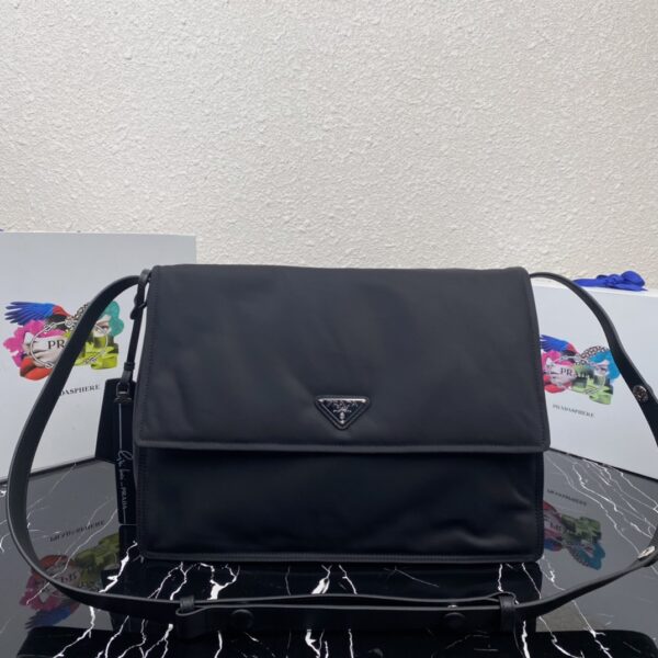 Prada Black Re-nylon Large Padded Shoulder Bag