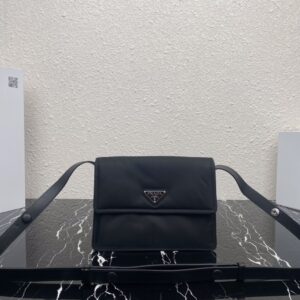 Prada Black Small Padded Re-nylon Shoulder Bag