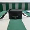 Prada Saffiano leather card holder with shoulder strap
