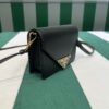 Prada Saffiano leather card holder with shoulder strap