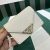 Prada Saffiano leather card holder with shoulder strap