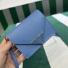 Prada Saffiano leather card holder with shoulder strap