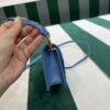 Prada Saffiano leather card holder with shoulder strap