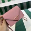 Prada Saffiano leather card holder with shoulder strap
