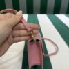 Prada Saffiano leather card holder with shoulder strap