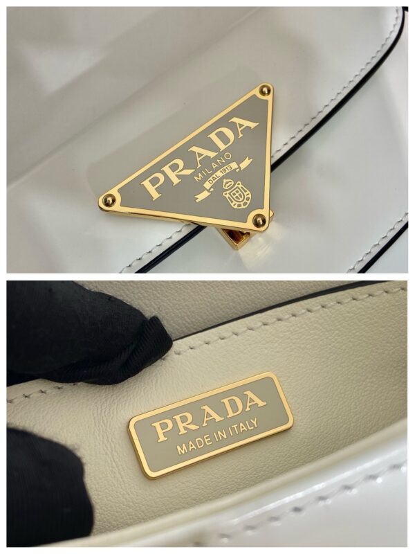 Prada Brushed leather shoulder bag