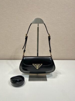 Prada Brushed leather shoulder bag